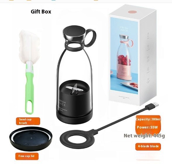 350ML Electric Juicer Blender Mixer USB Rechargeable Machine Household Portable Blender Maker Cup Kitchen Tool Kit - Trend Vibe350ML Electric Juicer Blender Mixer USB Rechargeable Machine Household Portable Blender Maker Cup Kitchen Tool KitCJ dropshipping supplier0Black