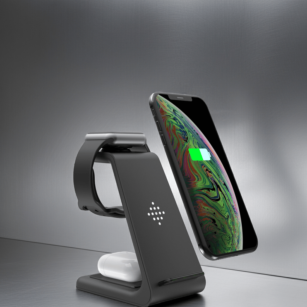3 In 1 Fast Charging Station Wireless Charger Stand Wireless Quick Charge Dock For Phone Holder - Trend Vibe3 In 1 Fast Charging Station Wireless Charger Stand Wireless Quick Charge Dock For Phone HolderCJ dropshipping supplierWireless ChargerSamsung AU plugBlack