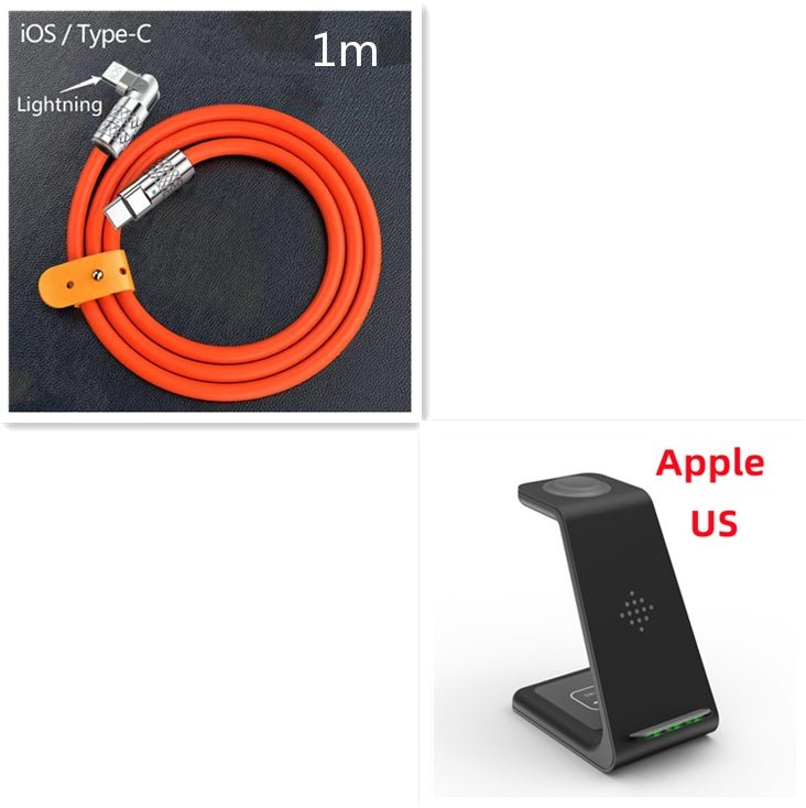 3 In 1 Fast Charging Station Wireless Charger Stand Wireless Quick Charge Dock For Phone Holder - Trend Vibe3 In 1 Fast Charging Station Wireless Charger Stand Wireless Quick Charge Dock For Phone HolderCJ dropshipping supplierWireless ChargerApple US plugBlack Set10