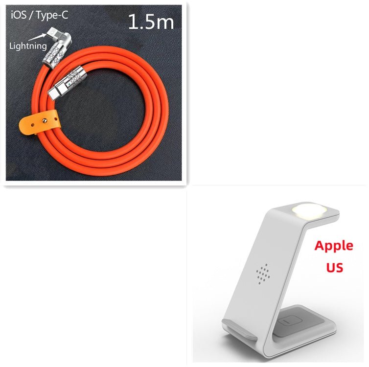 3 In 1 Fast Charging Station Wireless Charger Stand Wireless Quick Charge Dock For Phone Holder - Trend Vibe3 In 1 Fast Charging Station Wireless Charger Stand Wireless Quick Charge Dock For Phone HolderCJ dropshipping supplierWireless ChargerApple US plugWhite Set9