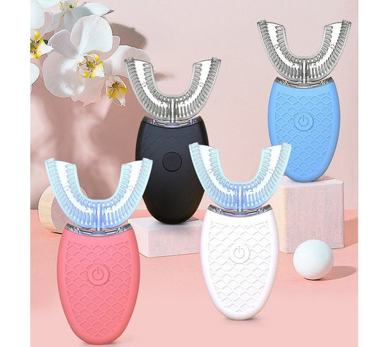 360 Degrees Intelligent Automatic Electric Toothbrush U Type 3 Modes Tooth Brush - Trend Vibe360 Degrees Intelligent Automatic Electric Toothbrush U Type 3 Modes Tooth BrushCJ dropshipping supplier0Pink