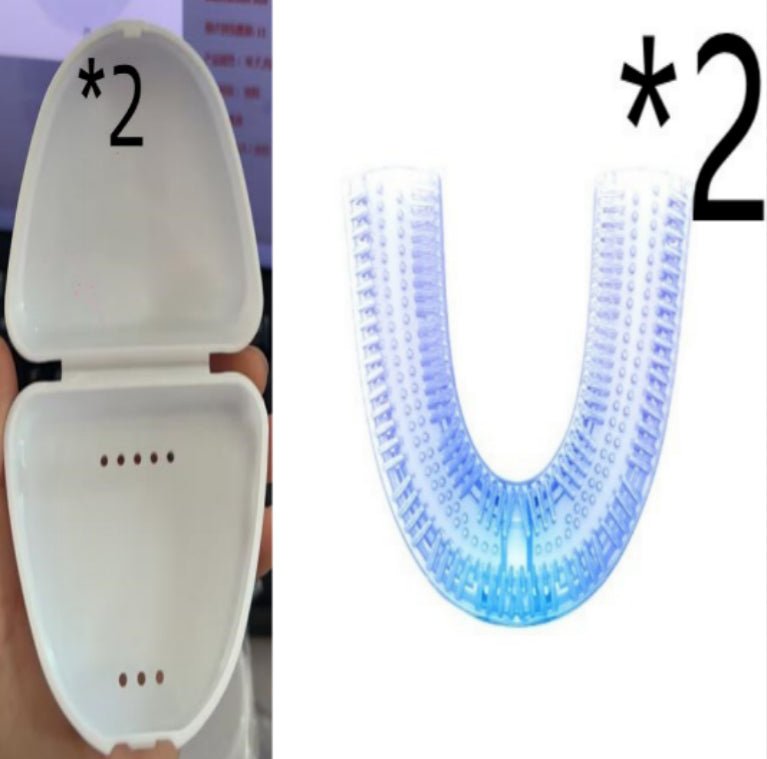 360 Degrees Intelligent Automatic Electric Toothbrush Waterproof U Type Tooth Brush Whitening Blue Light USB Charging - Trend Vibe360 Degrees Intelligent Automatic Electric Toothbrush Waterproof U Type Tooth Brush Whitening Blue Light USB ChargingCJ dropshipping supplier0Set7