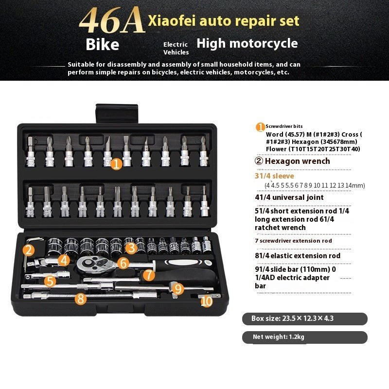 Auto Repair Tool Kit Wrench Multifunctional - Trend VibeAuto Repair Tool Kit Wrench MultifunctionalCJ dropshipping supplier04624 Teeth