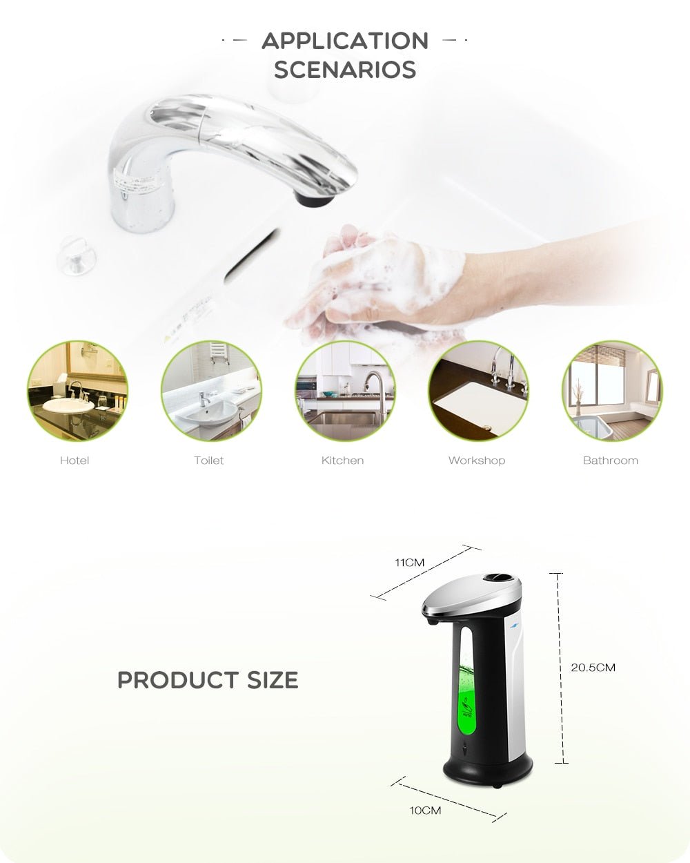 Automatic Liquid Soap Dispenser Smart Sensor Touchless 400Ml - Trend VibeAutomatic Liquid Soap Dispenser Smart Sensor Touchless 400MlCJ dropshipping supplier0Black 4pcs