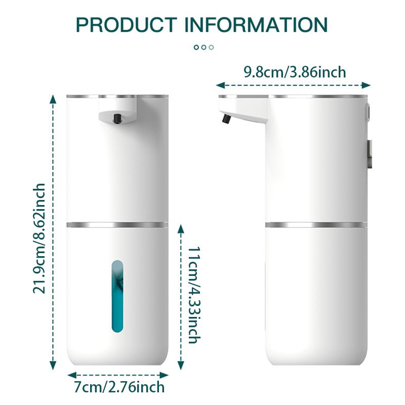Automatic Soap Dispenser Touchless Foaming Soap Dispenser 380ml USB Rechargeable Electric 4 Level Adjustable Foam Soap Dispenser - Trend VibeAutomatic Soap Dispenser Touchless Foaming Soap Dispenser 380ml USB Rechargeable Electric 4 Level Adjustable Foam Soap DispenserCJ dropshipping supplier4White Foam