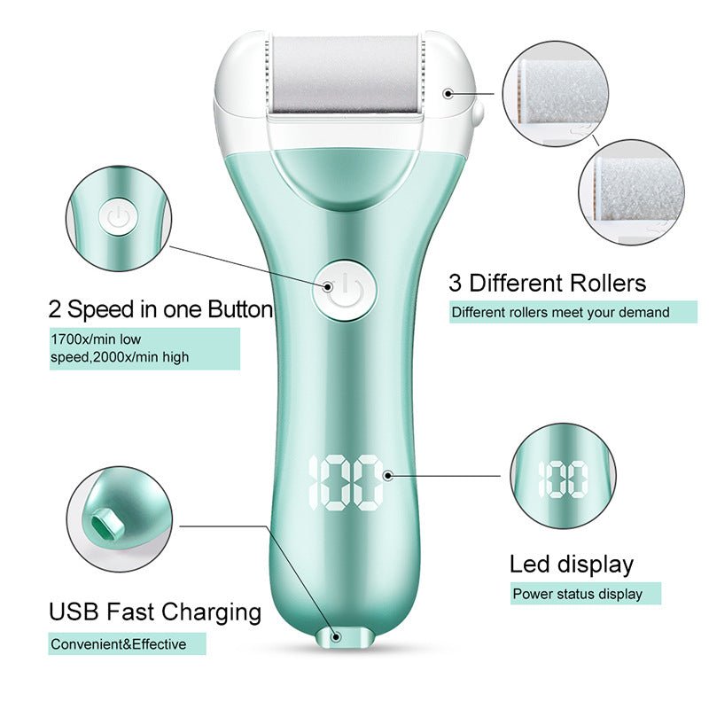 Charged Electric Foot File For Heels Grinding Pedicure Tools Professional Foot Care Tool Dead Hard Skin Callus Remover - Trend VibeCharged Electric Foot File For Heels Grinding Pedicure Tools Professional Foot Care Tool Dead Hard Skin Callus RemoverCJ dropshipping supplier0Pink