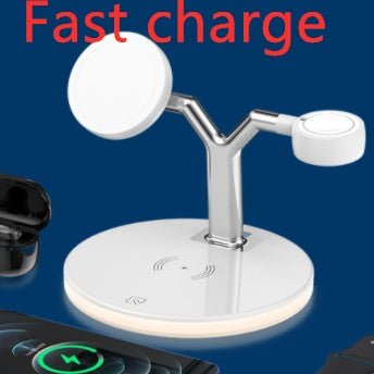 Compatible with Apple, 3 In 1 Magnetic Wireless Charger 15W Fast Charging Station For Magsafe Chargers - Trend VibeCompatible with Apple, 3 In 1 Magnetic Wireless Charger 15W Fast Charging Station For Magsafe ChargersCJ dropshipping supplier0White fast charge