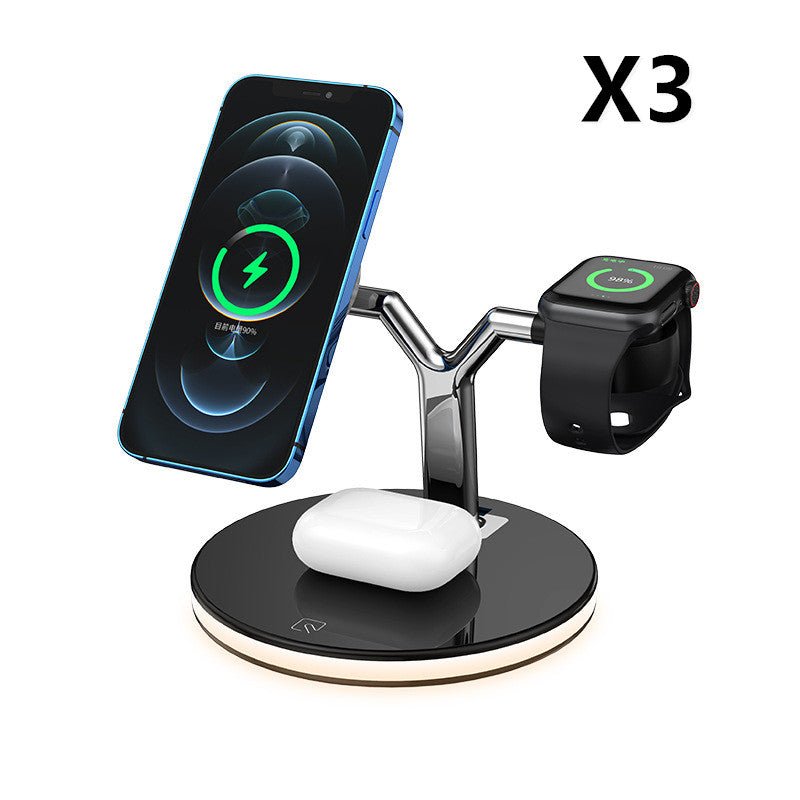 Compatible with Apple, 3 In 1 Magnetic Wireless Charger 15W Fast Charging Station For Magsafe Chargers - Trend VibeCompatible with Apple, 3 In 1 Magnetic Wireless Charger 15W Fast Charging Station For Magsafe ChargersCJ dropshipping supplier0Black 3pcs
