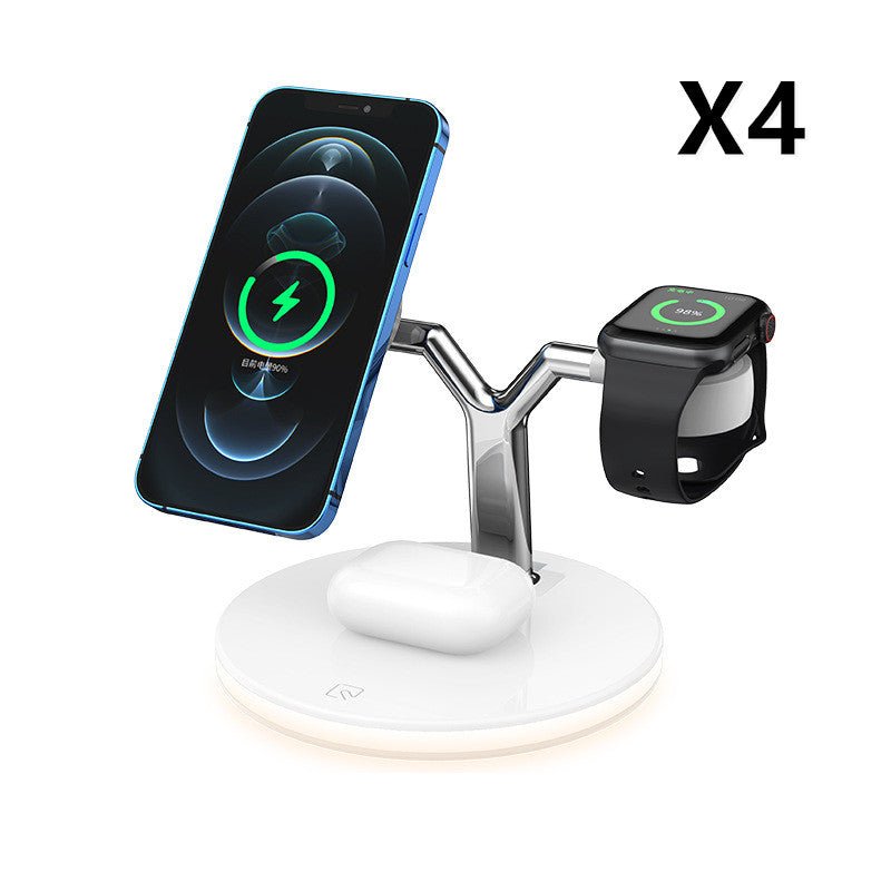 Compatible with Apple, 3 In 1 Magnetic Wireless Charger 15W Fast Charging Station For Magsafe Chargers - Trend VibeCompatible with Apple, 3 In 1 Magnetic Wireless Charger 15W Fast Charging Station For Magsafe ChargersCJ dropshipping supplier0White 4pcs