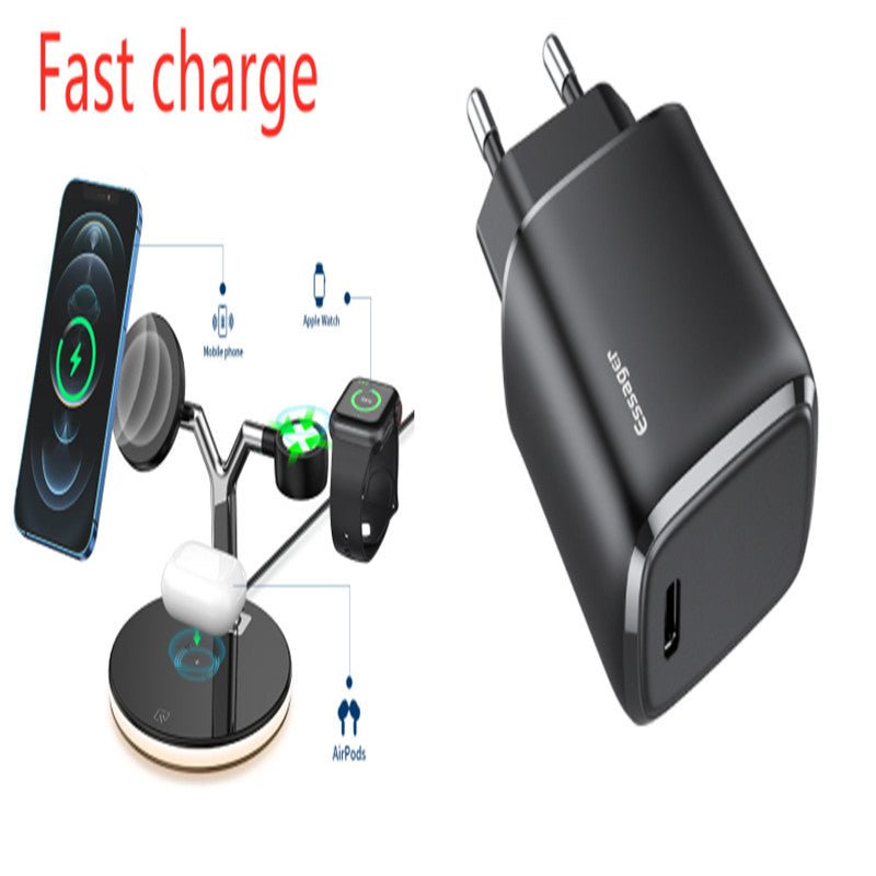 Compatible with Apple, 3 In 1 Magnetic Wireless Charger 15W Fast Charging Station For Magsafe Chargers - Trend VibeCompatible with Apple, 3 In 1 Magnetic Wireless Charger 15W Fast Charging Station For Magsafe ChargersCJ dropshipping supplier0Black fast charge set
