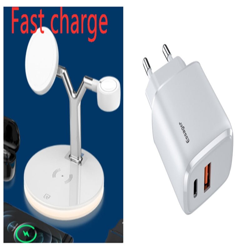 Compatible with Apple, 3 In 1 Magnetic Wireless Charger 15W Fast Charging Station For Magsafe Chargers - Trend VibeCompatible with Apple, 3 In 1 Magnetic Wireless Charger 15W Fast Charging Station For Magsafe ChargersCJ dropshipping supplier0White fast charge set