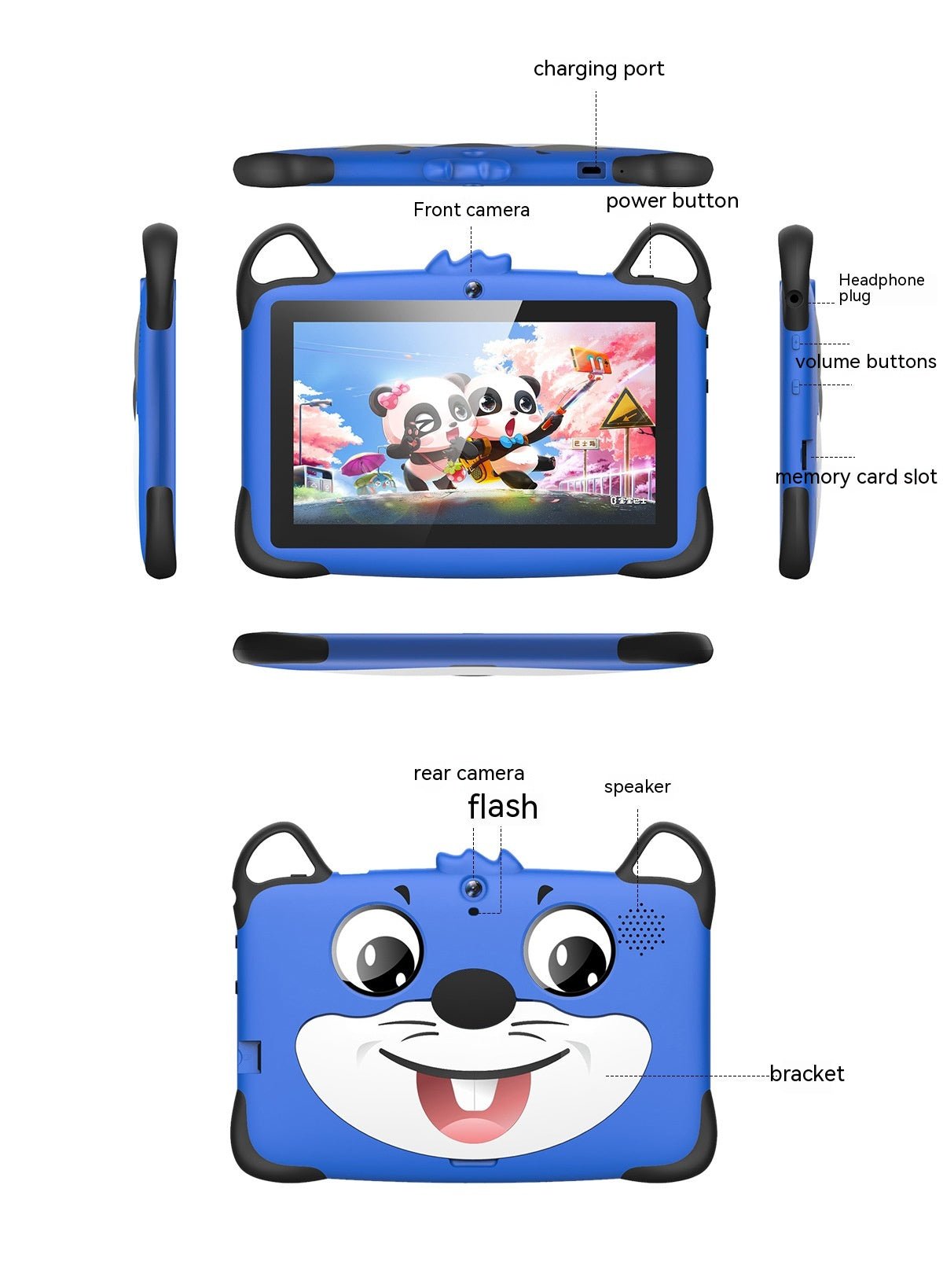 Cross - border E - commerce Wholesale Android 7 - inch Wifi Smart Learning Machine Tutor Machine OEM Children's Tablet Computer - Trend VibeCross - border E - commerce Wholesale Android 7 - inch Wifi Smart Learning Machine Tutor Machine OEM Children's Tablet ComputerCJ dropshipping supplier01GBBlue