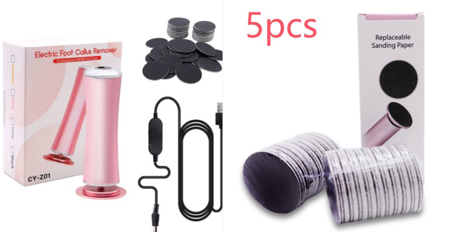 Electric Foot Callus Remover Foot Care File Heels Dead Skin Pedicure Tool Electronic Foot Grinder And Replacement Sandpaper - Trend VibeElectric Foot Callus Remover Foot Care File Heels Dead Skin Pedicure Tool Electronic Foot Grinder And Replacement SandpaperCJ dropshipping supplier0NoPink set