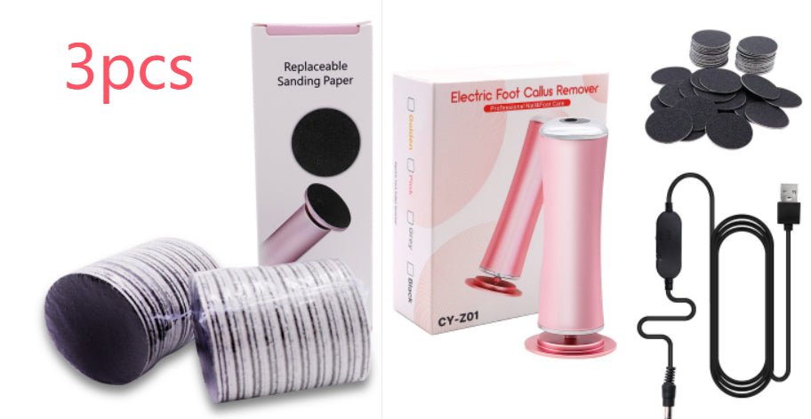 Electric Foot Callus Remover Foot Care File Heels Dead Skin Pedicure Tool Electronic Foot Grinder And Replacement Sandpaper - Trend VibeElectric Foot Callus Remover Foot Care File Heels Dead Skin Pedicure Tool Electronic Foot Grinder And Replacement SandpaperCJ dropshipping supplier0NoPink set1