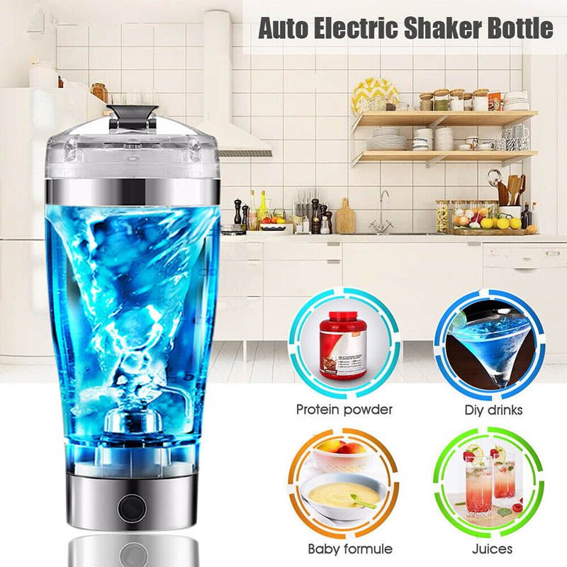 Electric Protein Shake Stirrer USB Shake Bottle Milk Coffee Blender Kettle Sports And Fitness Charging Electric Shaker Cup - Trend VibeElectric Protein Shake Stirrer USB Shake Bottle Milk Coffee Blender Kettle Sports And Fitness Charging Electric Shaker CupCJ dropshipping supplier0USBWhite