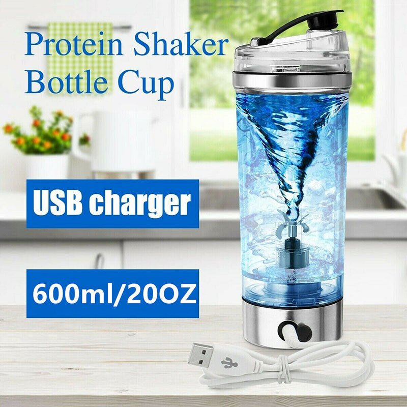 Electric Protein Shake Stirrer USB Shake Bottle Milk Coffee Blender Kettle Sports And Fitness Charging Electric Shaker Cup - Trend VibeElectric Protein Shake Stirrer USB Shake Bottle Milk Coffee Blender Kettle Sports And Fitness Charging Electric Shaker CupCJ dropshipping supplier0USBWhite