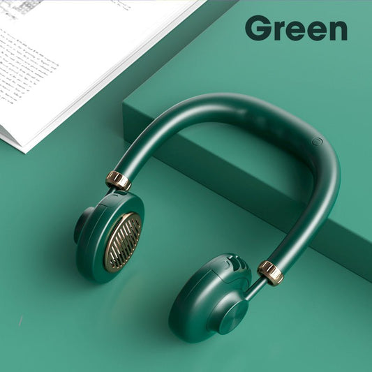 Hanging Neck Fan Bladeless Portable Small Fan - Trend VibeHanging Neck Fan Bladeless Portable Small FanCJ dropshipping supplier0USBBlue