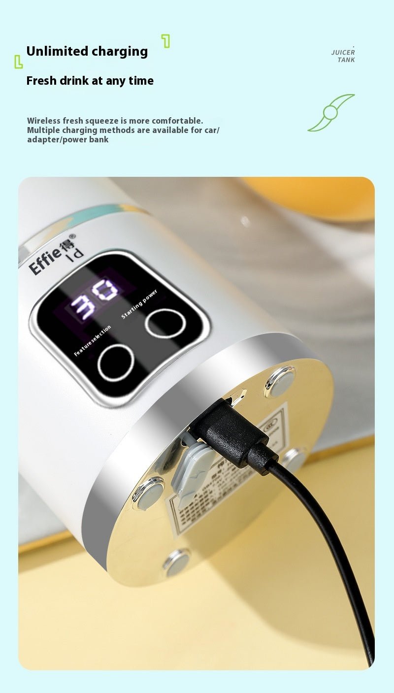 High - end Home Ice Crushing Juicing USB Charging Portable Blender Outdoor Traveling - Trend VibeHigh - end Home Ice Crushing Juicing USB Charging Portable Blender Outdoor TravelingCJ dropshipping supplier012 Dual Battery 1500 MAWhite