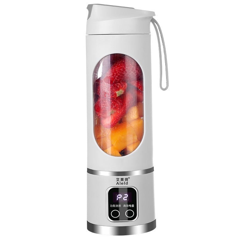 High - end Home Ice Crushing Juicing USB Charging Portable Blender Outdoor Traveling - Trend VibeHigh - end Home Ice Crushing Juicing USB Charging Portable Blender Outdoor TravelingCJ dropshipping supplier012 Dual Battery 1500 MAWhite