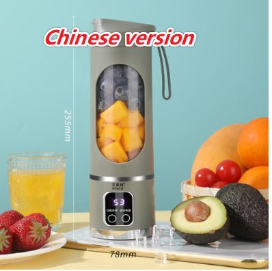 High - end Home Ice Crushing Juicing USB Charging Portable Blender Outdoor Traveling - Trend VibeHigh - end Home Ice Crushing Juicing USB Charging Portable Blender Outdoor TravelingCJ dropshipping supplier012 Knives 1500 MAGreen