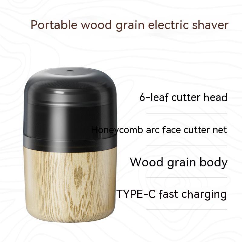 Mini Electric Shaver For Men Pocket Size Washable Rechargeable Portable Cordless Trimmer Knive Face Beard Razor Hair Trimmer - Trend VibeMini Electric Shaver For Men Pocket Size Washable Rechargeable Portable Cordless Trimmer Knive Face Beard Razor Hair TrimmerCJ dropshipping supplier0USBWood Grain 6 Leaf Shaver