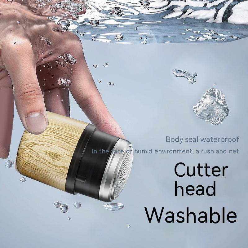 Mini Electric Shaver For Men Pocket Size Washable Rechargeable Portable Cordless Trimmer Knive Face Beard Razor Hair Trimmer - Trend VibeMini Electric Shaver For Men Pocket Size Washable Rechargeable Portable Cordless Trimmer Knive Face Beard Razor Hair TrimmerCJ dropshipping supplier0USBWood Grain 6 Leaf Shaver