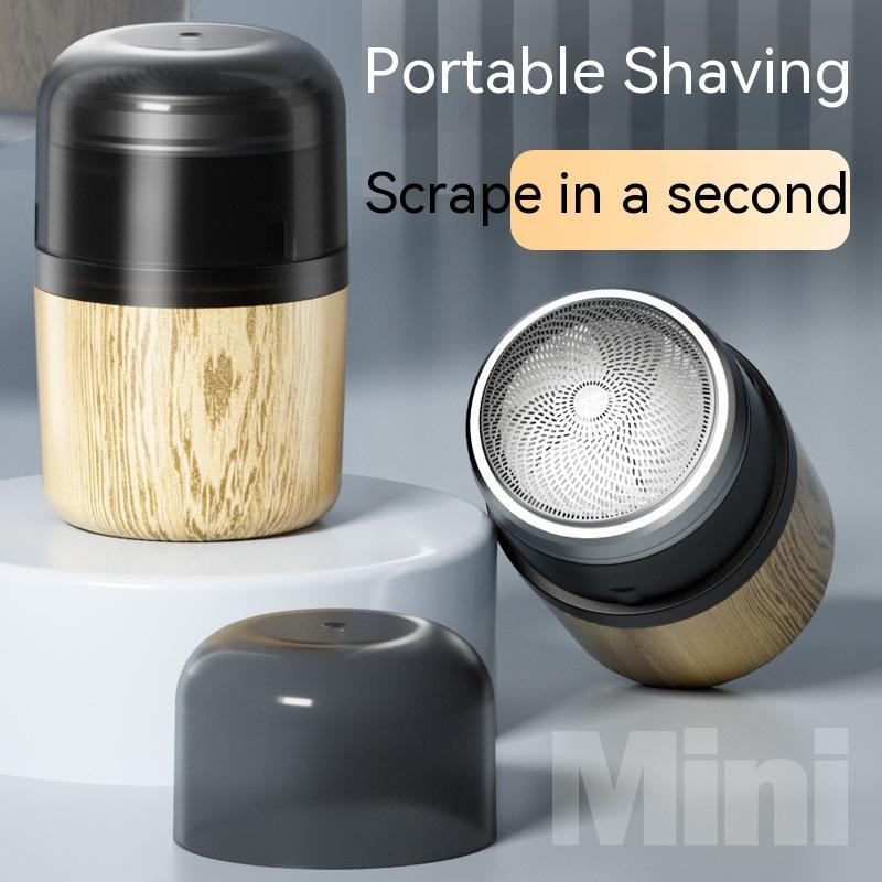 Mini Electric Shaver For Men Pocket Size Washable Rechargeable Portable Cordless Trimmer Knive Face Beard Razor Hair Trimmer - Trend VibeMini Electric Shaver For Men Pocket Size Washable Rechargeable Portable Cordless Trimmer Knive Face Beard Razor Hair TrimmerCJ dropshipping supplier0USBWood Grain 6 Leaf Shaver