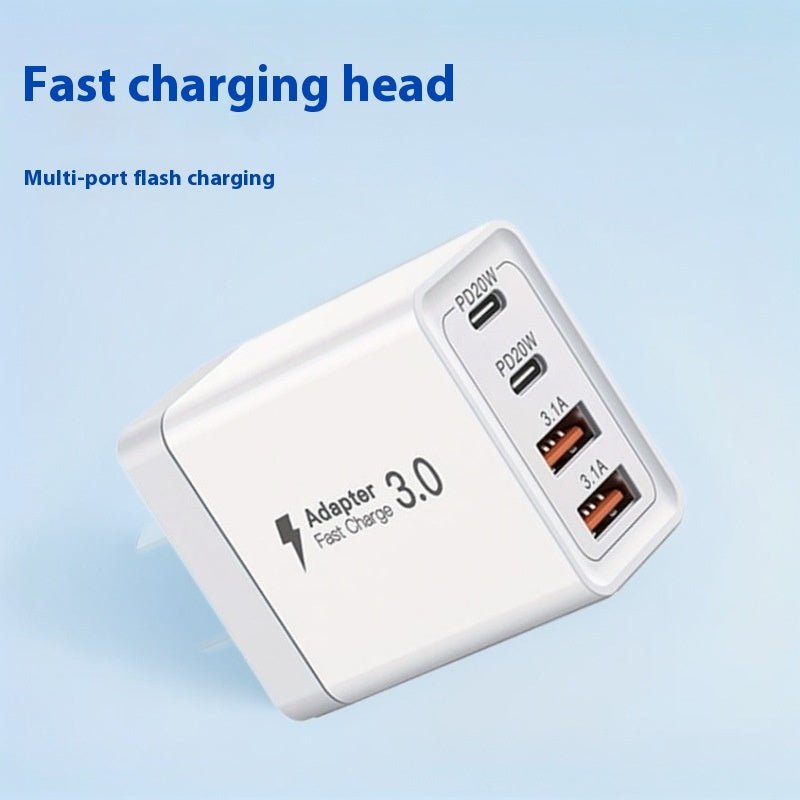 Multi - port USB Charger Fast Charge Charging Plug - Trend VibeMulti - port USB Charger Fast Charge Charging PlugCJ dropshipping supplier0USWhite