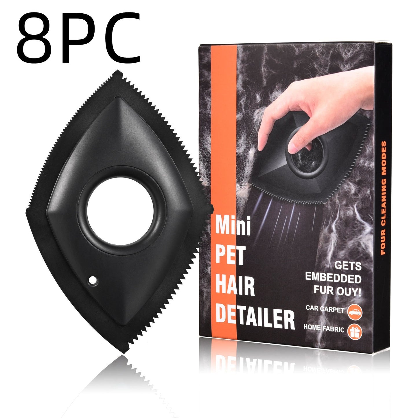 Pet Hair Remover Professional Hair Removal Tool For Cars Carpets Fur Catcher Cleaning Products Accessories - Trend VibePet Hair Remover Professional Hair Removal Tool For Cars Carpets Fur Catcher Cleaning Products AccessoriesCJ dropshipping supplier08PC Black