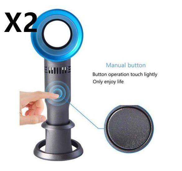 Portable Bladeless Fan - USB Charging - Trend VibePortable Bladeless Fan - USB ChargingCJ dropshipping supplier01Blue 2PCS