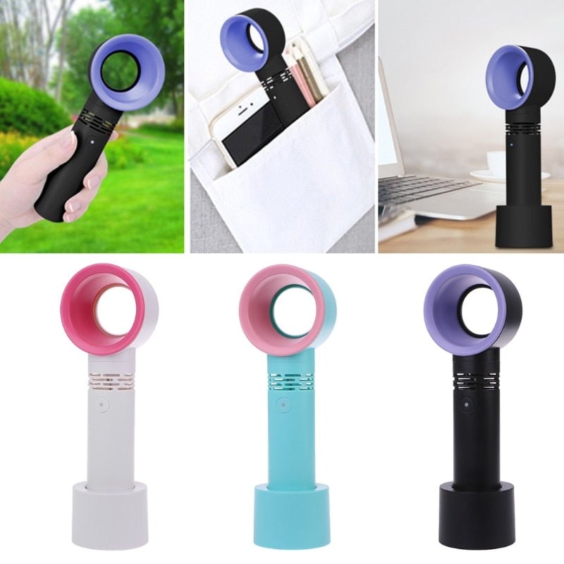 Portable Bladeless Fan - USB Charging - Trend VibePortable Bladeless Fan - USB ChargingCJ dropshipping supplier0Black 2PCS