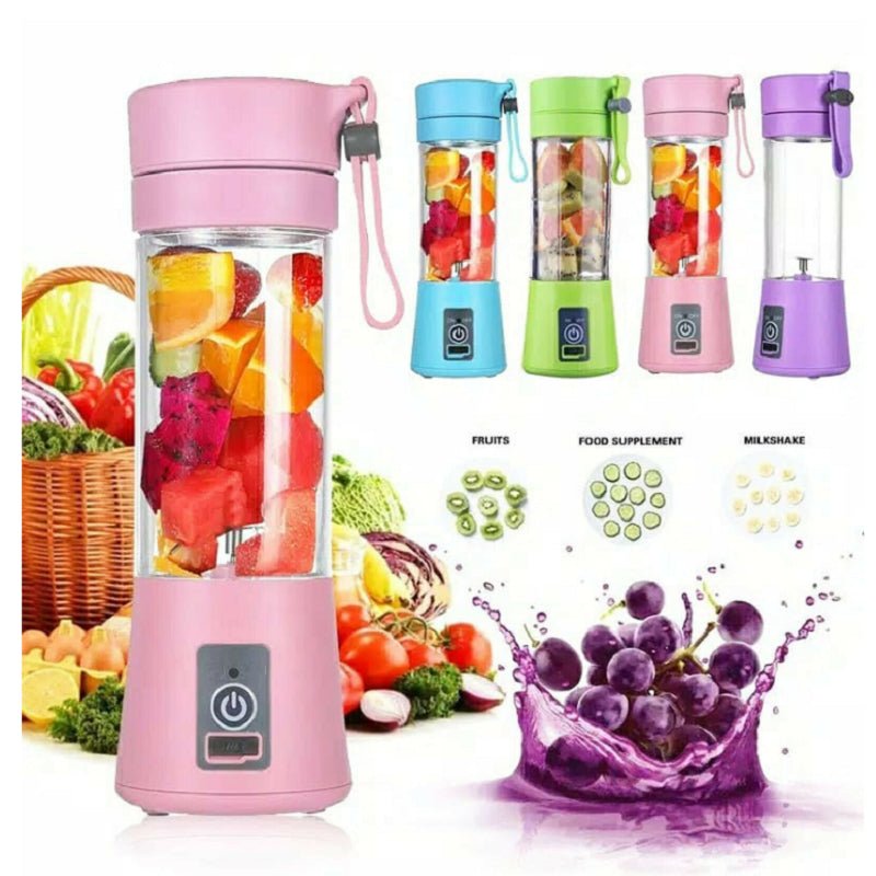 Portable Blender With USB Rechargeable Mini Kitchen Fruit Juice Mixer Home Simple Portable Electric Mini Juicer - Trend VibePortable Blender With USB Rechargeable Mini Kitchen Fruit Juice Mixer Home Simple Portable Electric Mini JuicerCJ dropshipping supplier0Two KnivesPink