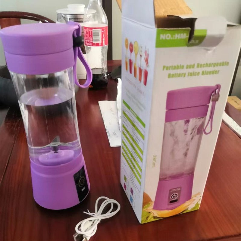 Portable Blender With USB Rechargeable Mini Kitchen Fruit Juice Mixer Home Simple Portable Electric Mini Juicer - Trend VibePortable Blender With USB Rechargeable Mini Kitchen Fruit Juice Mixer Home Simple Portable Electric Mini JuicerCJ dropshipping supplier0Two KnivesPurple