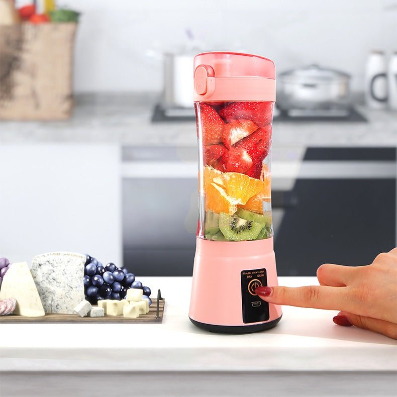 Portable Electric Fruit Juicer Wireless USB Rechargeable Mini Mixer Multifunction Summer Smoothie Blender Machine Kitchen Supplies - Trend VibePortable Electric Fruit Juicer Wireless USB Rechargeable Mini Mixer Multifunction Summer Smoothie Blender Machine Kitchen SuppliesCJ dropshipping supplier0USBPink