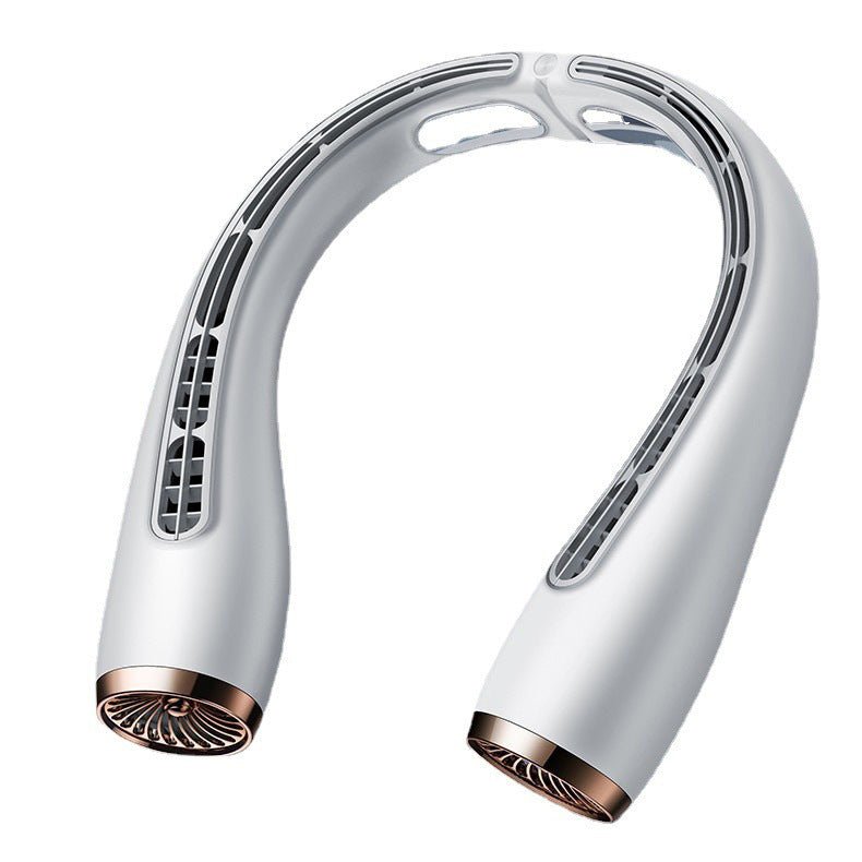 Summer Fan Portable Little Fan Charging Mute Bladeless Wall Mounted Air Conditioner Neck Hanging Neck Refrigeration Outdoor - Trend VibeSummer Fan Portable Little Fan Charging Mute Bladeless Wall Mounted Air Conditioner Neck Hanging Neck Refrigeration OutdoorCJ dropshipping supplierHome AppliancesWhite 4000mAh