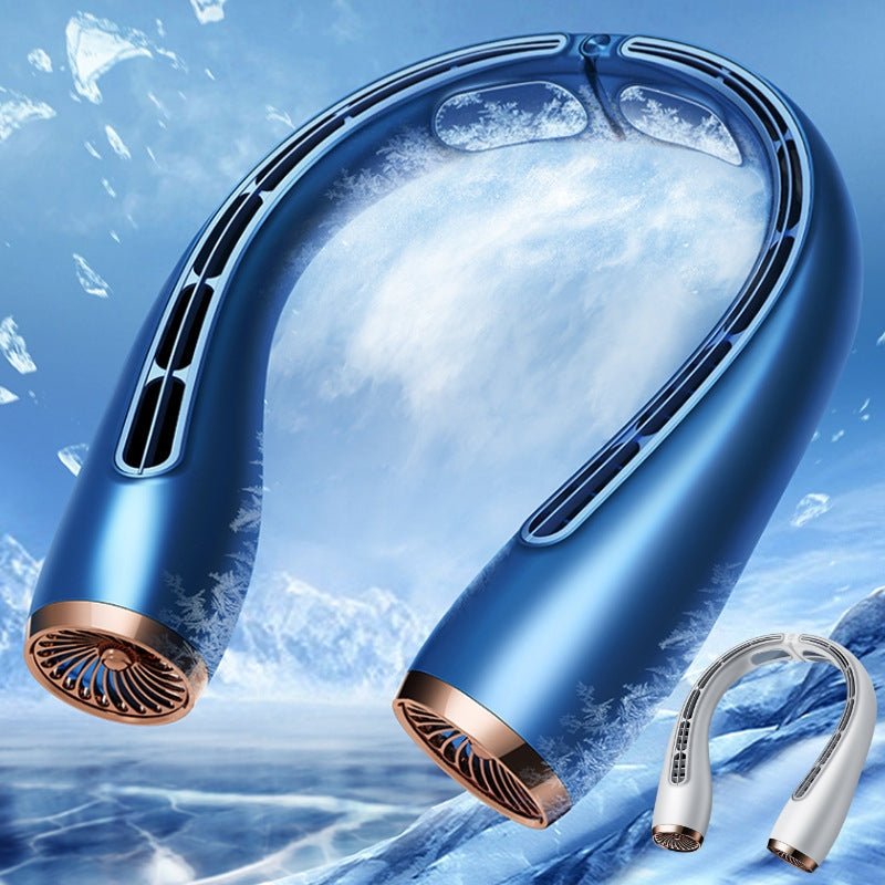 Summer Fan Portable Little Fan Charging Mute Bladeless Wall Mounted Air Conditioner Neck Hanging Neck Refrigeration Outdoor - Trend VibeSummer Fan Portable Little Fan Charging Mute Bladeless Wall Mounted Air Conditioner Neck Hanging Neck Refrigeration OutdoorCJ dropshipping supplierHome AppliancesWhite 4000mAh