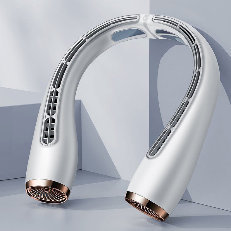 Summer Fan Portable Little Fan Charging Mute Bladeless Wall Mounted Air Conditioner Neck Hanging Neck Refrigeration Outdoor - Trend VibeSummer Fan Portable Little Fan Charging Mute Bladeless Wall Mounted Air Conditioner Neck Hanging Neck Refrigeration OutdoorCJ dropshipping supplierHome AppliancesWhite 4000mAh