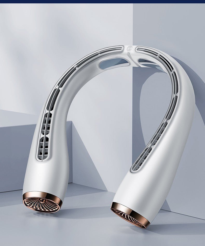 Summer Fan Portable Little Fan Charging Mute Bladeless Wall Mounted Air Conditioner Neck Hanging Neck Refrigeration Outdoor - Trend VibeSummer Fan Portable Little Fan Charging Mute Bladeless Wall Mounted Air Conditioner Neck Hanging Neck Refrigeration OutdoorCJ dropshipping supplierHome AppliancesWhite 4000mAh