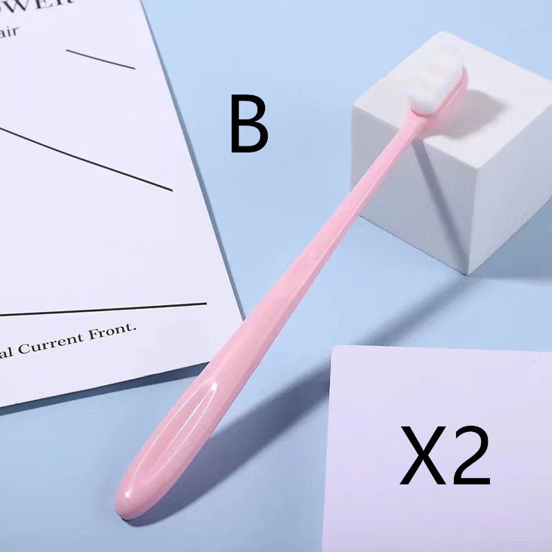 Toothbrush Soft Hair Adult Ten Thousand Hair Toothbrush Student Children's Toothbrush Toothbrush Ten Thousand Hair Toothbrush - Trend VibeToothbrush Soft Hair Adult Ten Thousand Hair Toothbrush Student Children's Toothbrush Toothbrush Ten Thousand Hair ToothbrushCJ dropshipping supplierPersonal CareB 2PCSPink