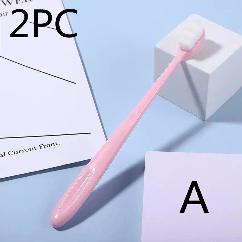 Toothbrush Soft Hair Adult Ten Thousand Hair Toothbrush Student Children's Toothbrush Toothbrush Ten Thousand Hair Toothbrush - Trend VibeToothbrush Soft Hair Adult Ten Thousand Hair Toothbrush Student Children's Toothbrush Toothbrush Ten Thousand Hair ToothbrushCJ dropshipping supplierPersonal CareA 2PCPink